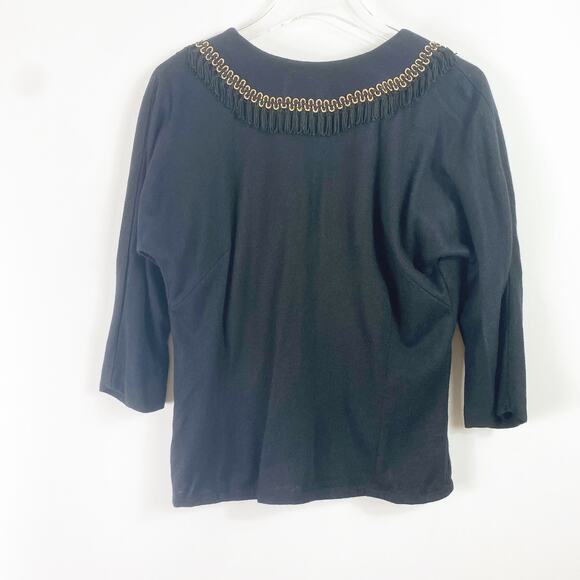 VINTAGE HERLESTAN Fringe Button Down Cardigan - Picture 4 of 6